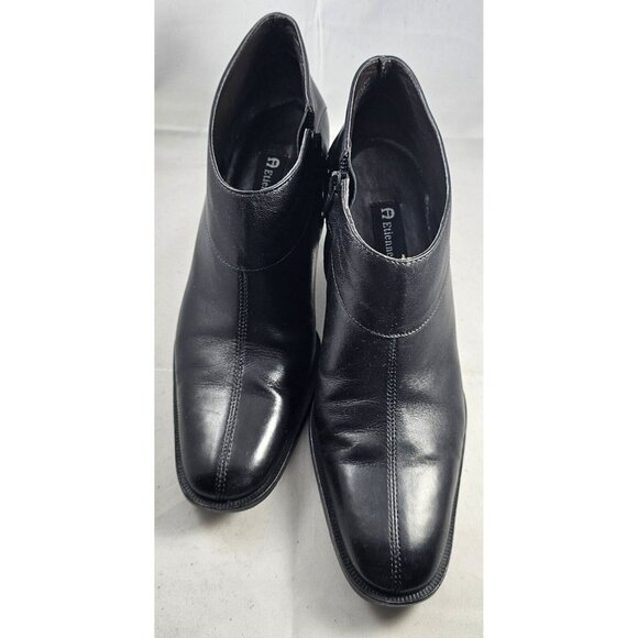 Vintage Elienne Aigner Women’s Black Leather Ankle Booties Size 7.5 - Picture 11 of 12